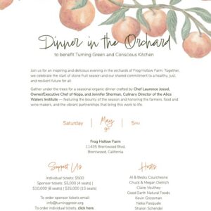 Dinner in the Orchard - Individual Ticket