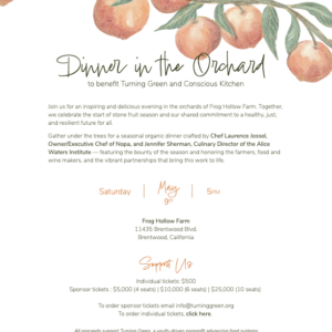 Dinner in the Orchard - Individual Ticket